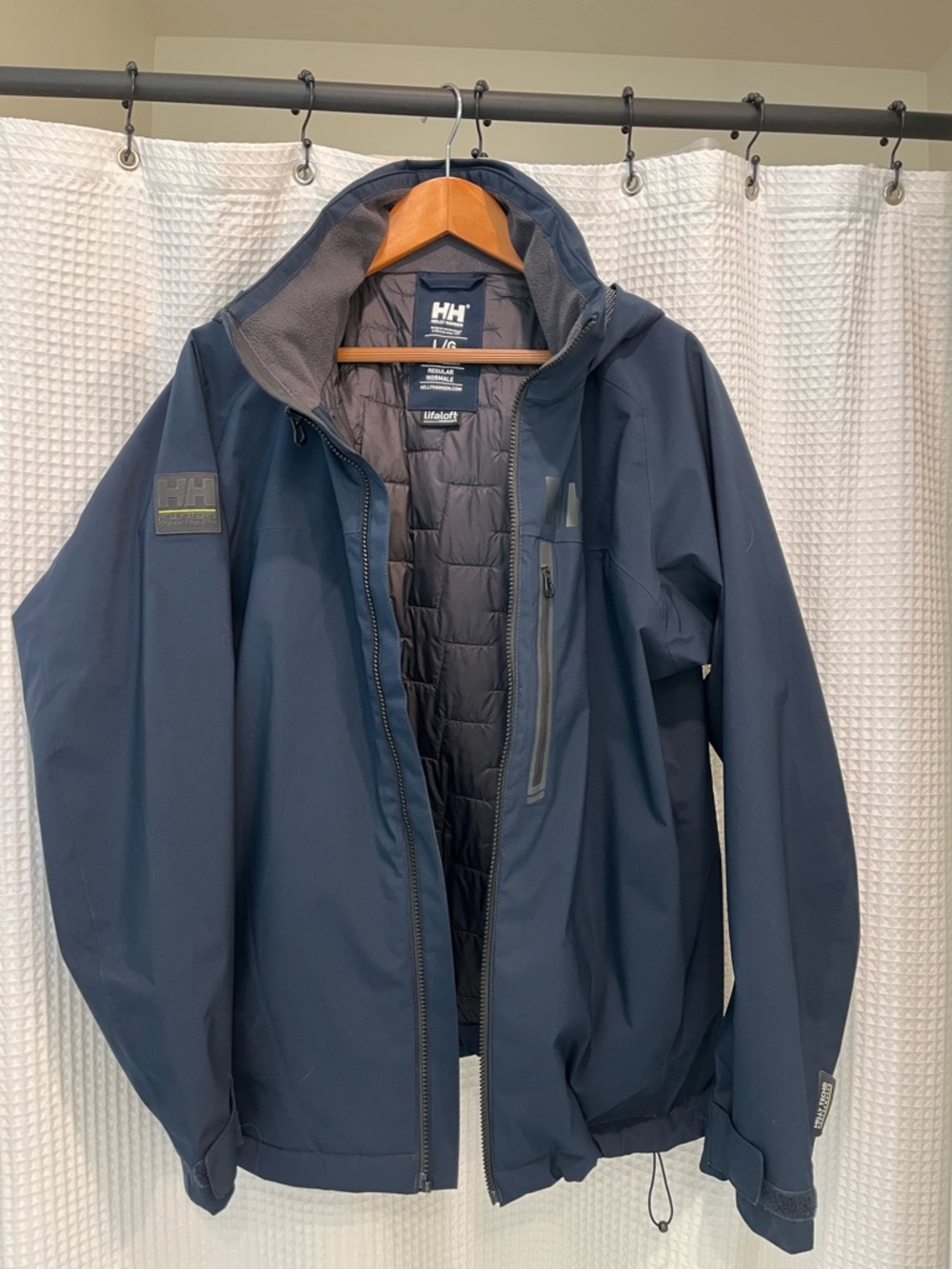 Helly Hansen Navy Blue Waterproof Men's Raincoat with Hood